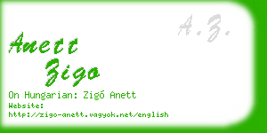 anett zigo business card